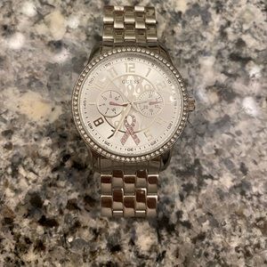 Guess Breast Cancer Ribbon Watch